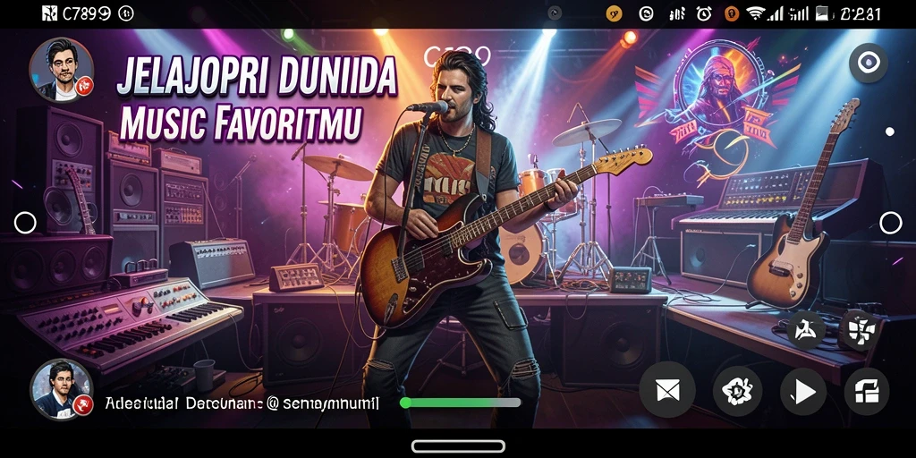 Tampilan gameplay C789 yang interaktif dan penuh warna.