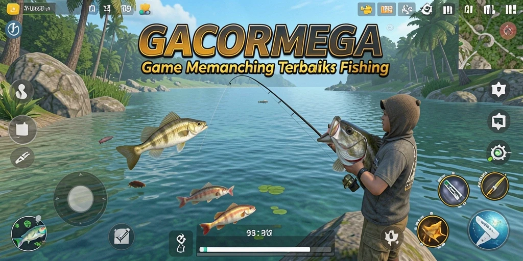 Tampilan gameplay GACORMEGA yang mengasyikkan saat memancing.