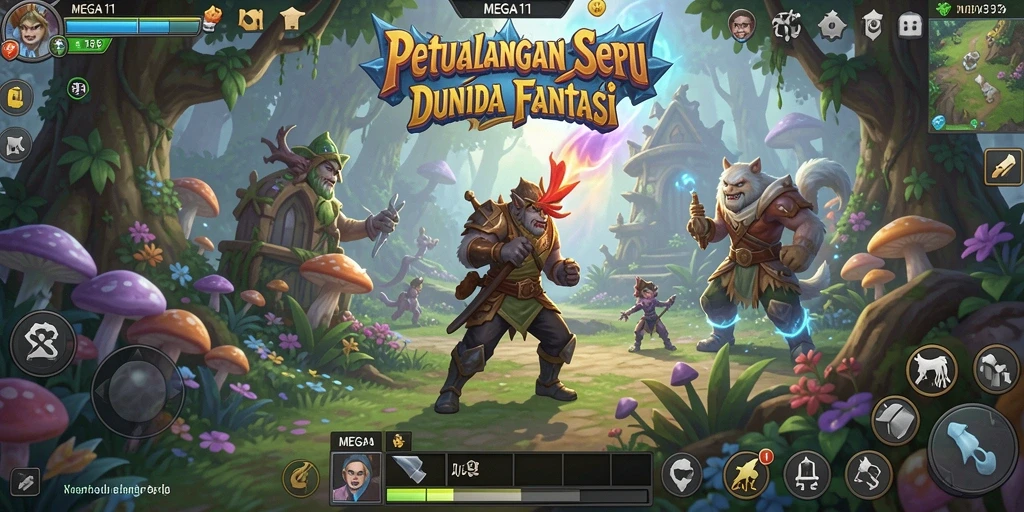 Tangkapan layar gameplay menunjukkan aksi seru di dunia petualangan.