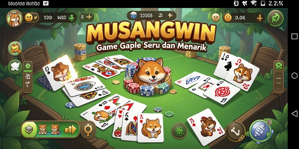 Screenshot utama menampilkan gameplay Gaple yang menarik.